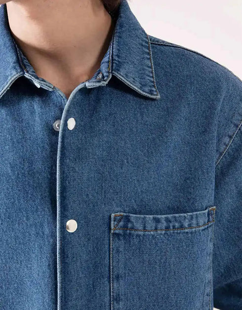DENIM OVER SHIRT WITH POCKET
